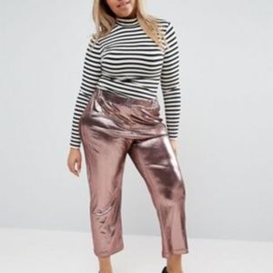 ASOS Metallic Cropped Pants